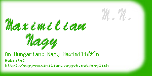 maximilian nagy business card